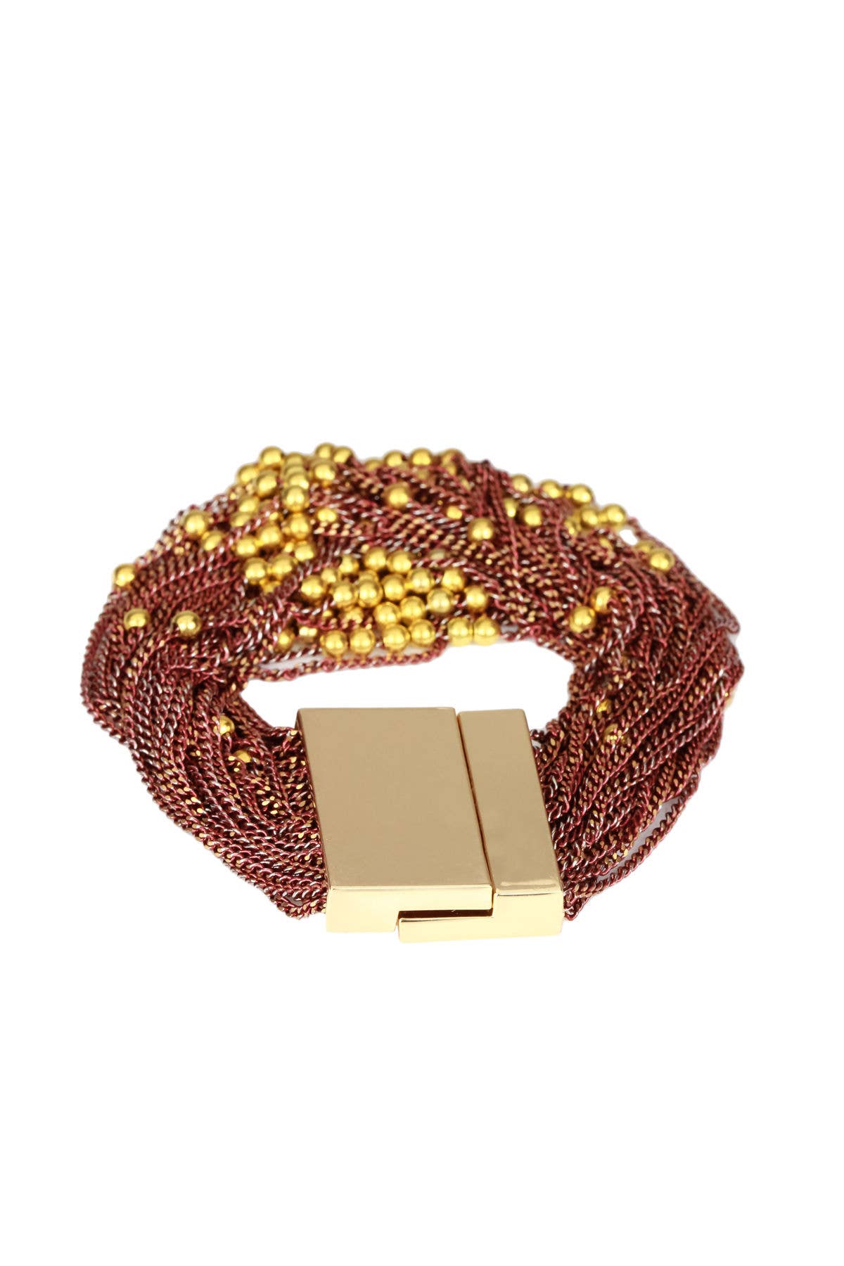 Beaded Chain Magnetic Clasp Bracelet