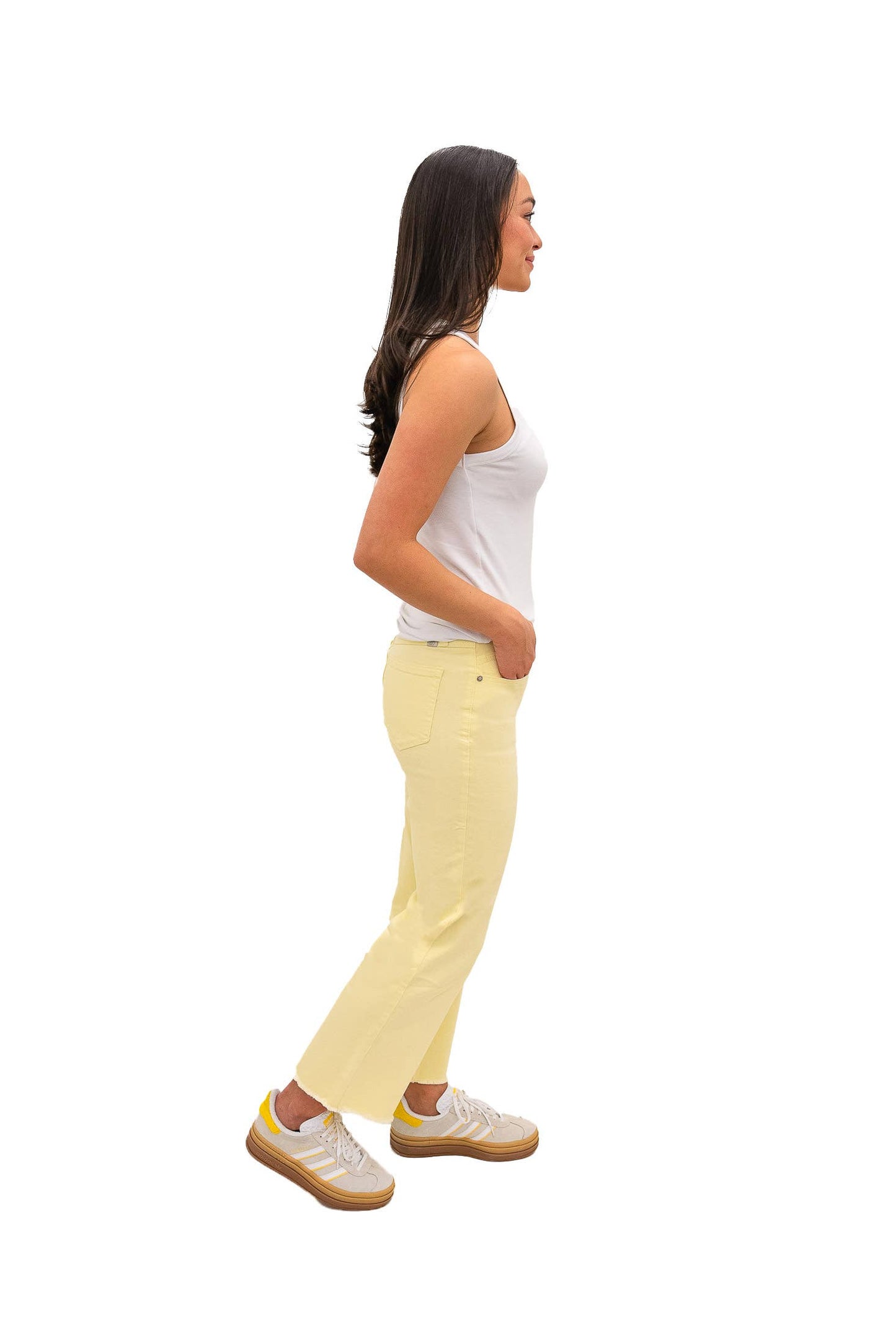 Luxe Demi Boot Jeans in Yellow