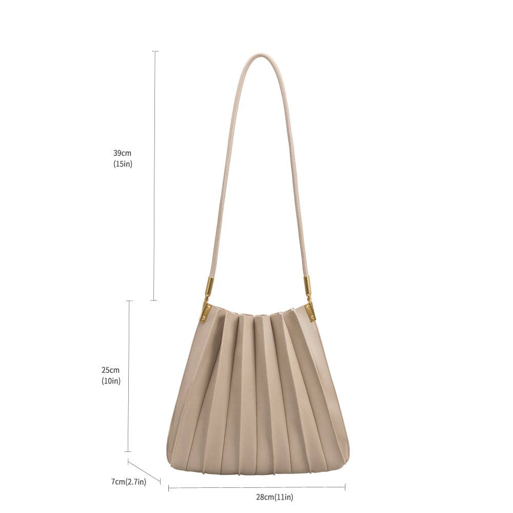 Carrie Pleated Shoulder Bag