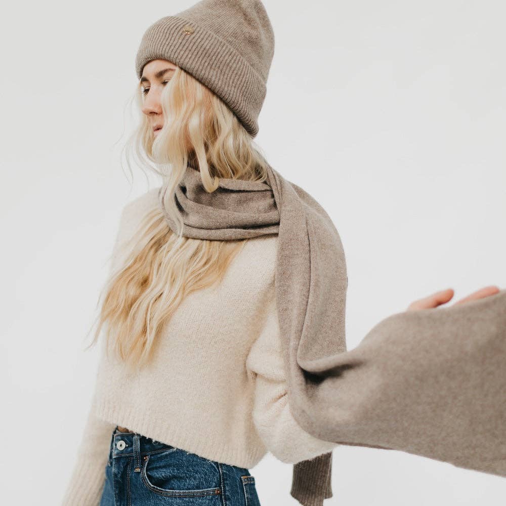 Cassidy Cashmere Wrap and Beanie Set