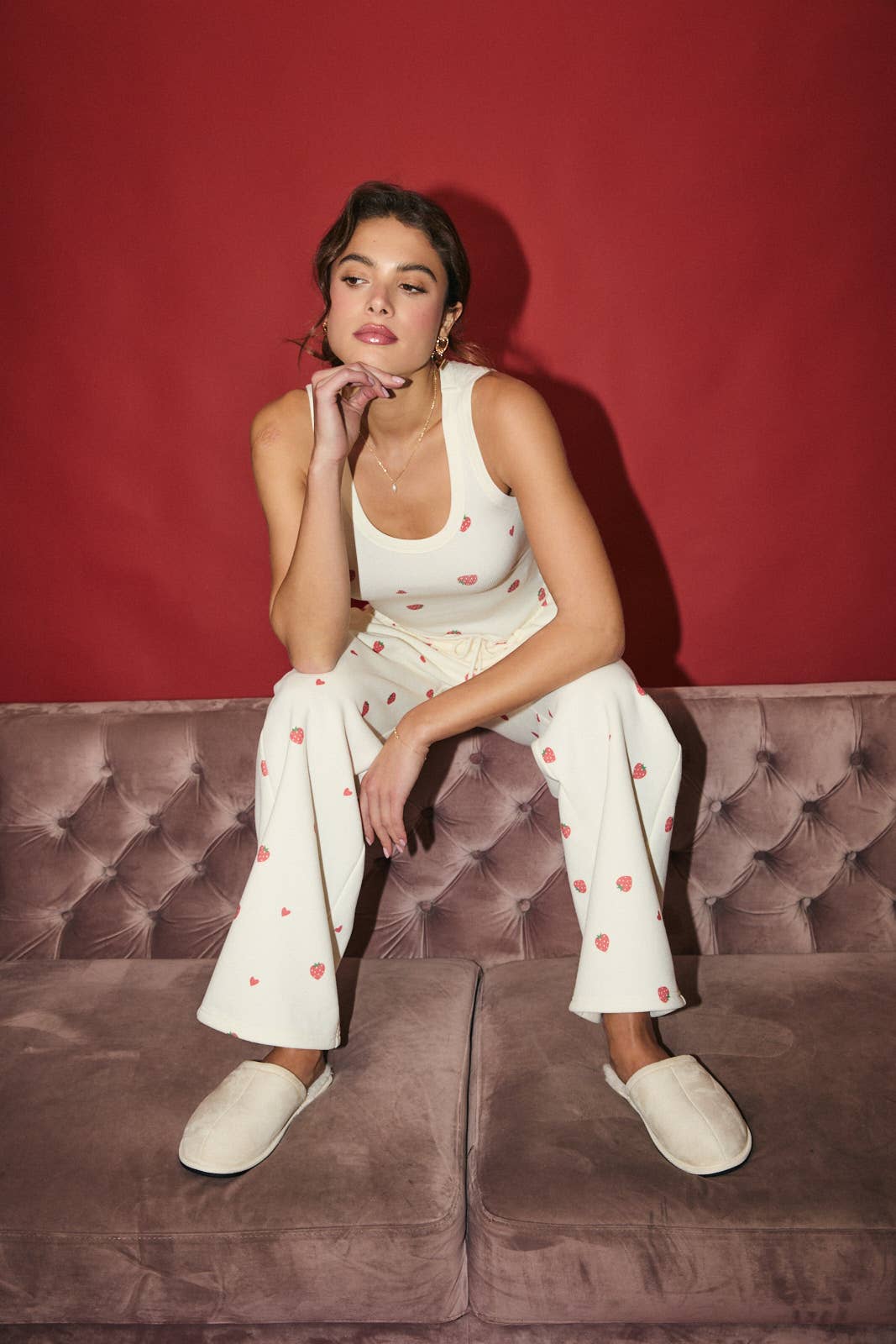 Strawberry Print Tank Top