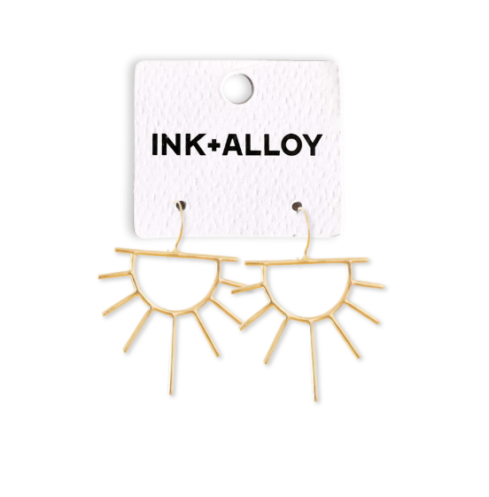 Gretchen Half Sun Threader Earrings