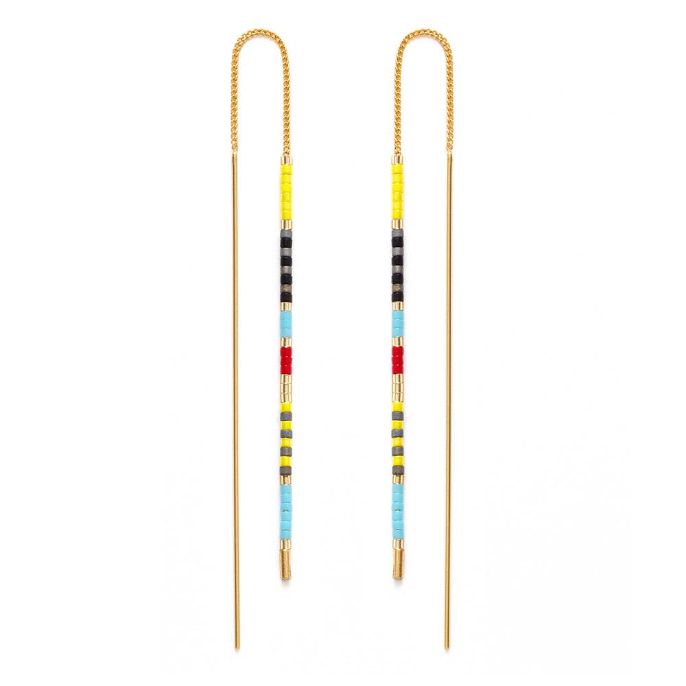 Miyuki Seed Bead Threader Earrings