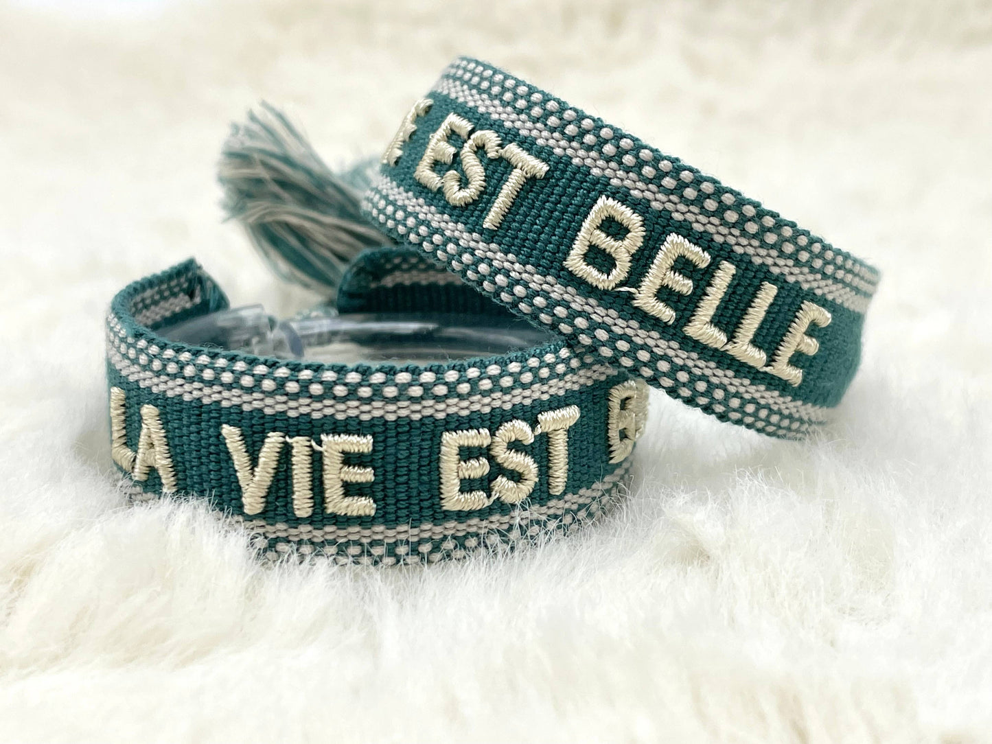 Woven Embroidered Statement Bracelets