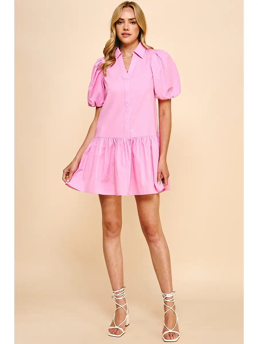 Tiered Puff Sleeve Dress