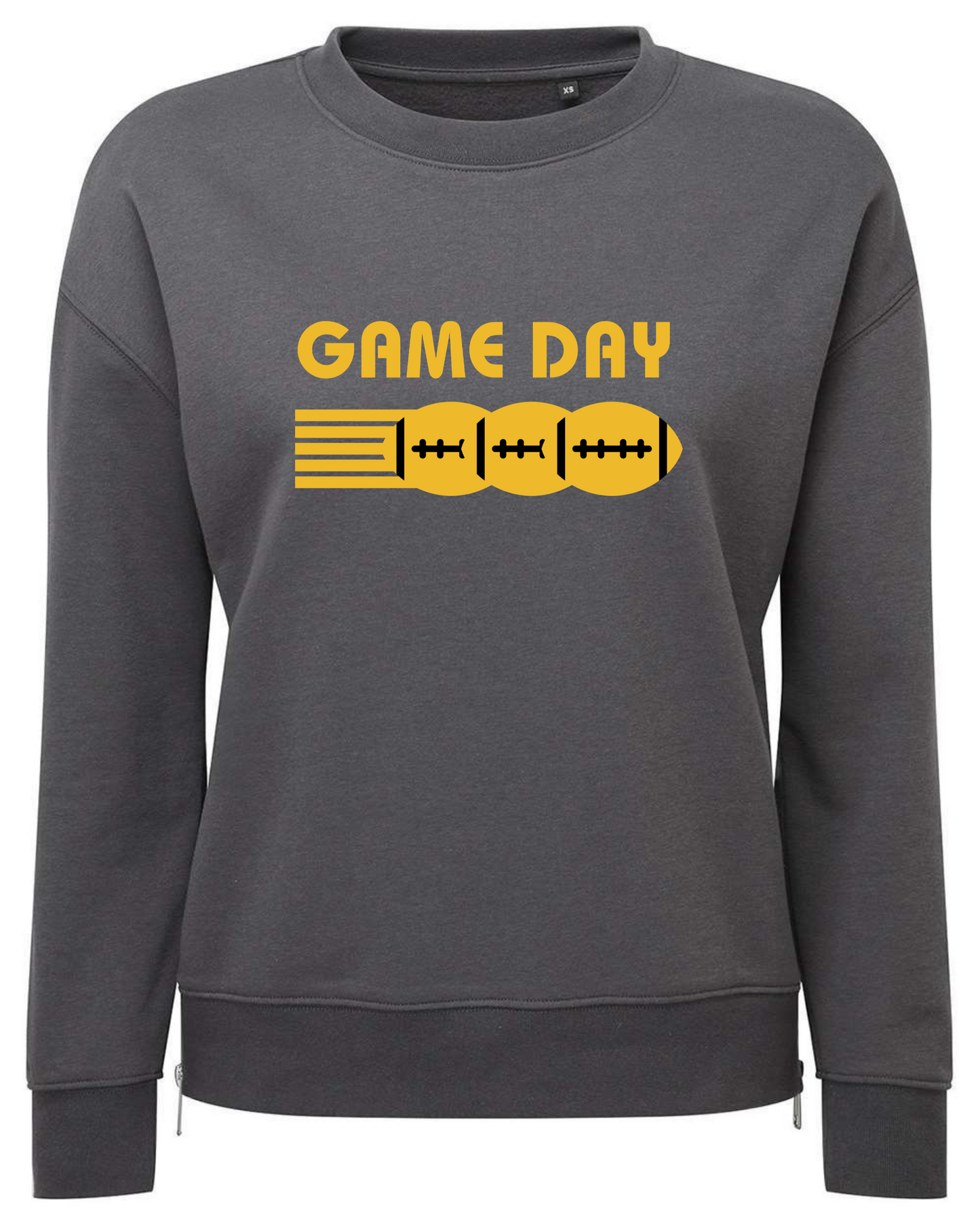 Football Game Day Side Zip Sweatshirt
