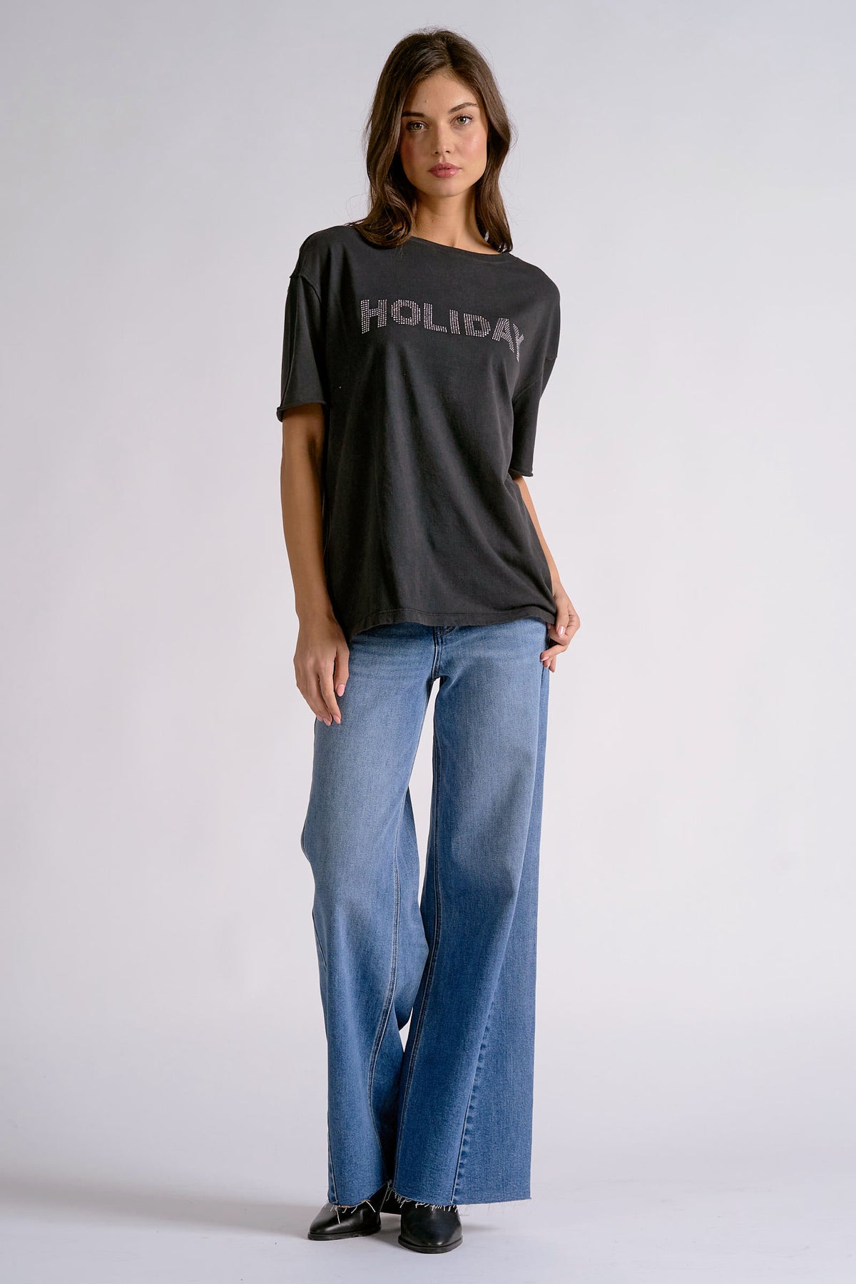 HOLIDAY Glitter Graphic Tee