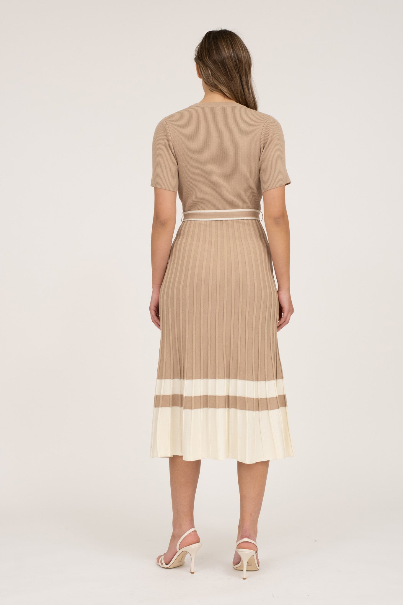 Pleated Sweater Dress