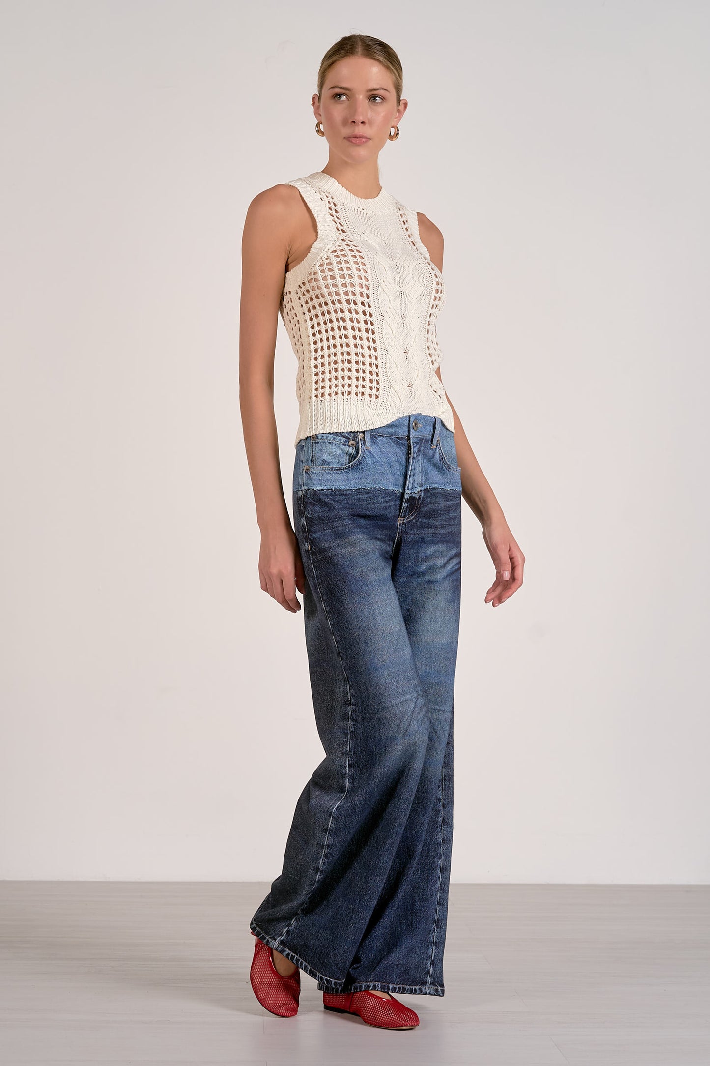 Open Knit Sweater Tank