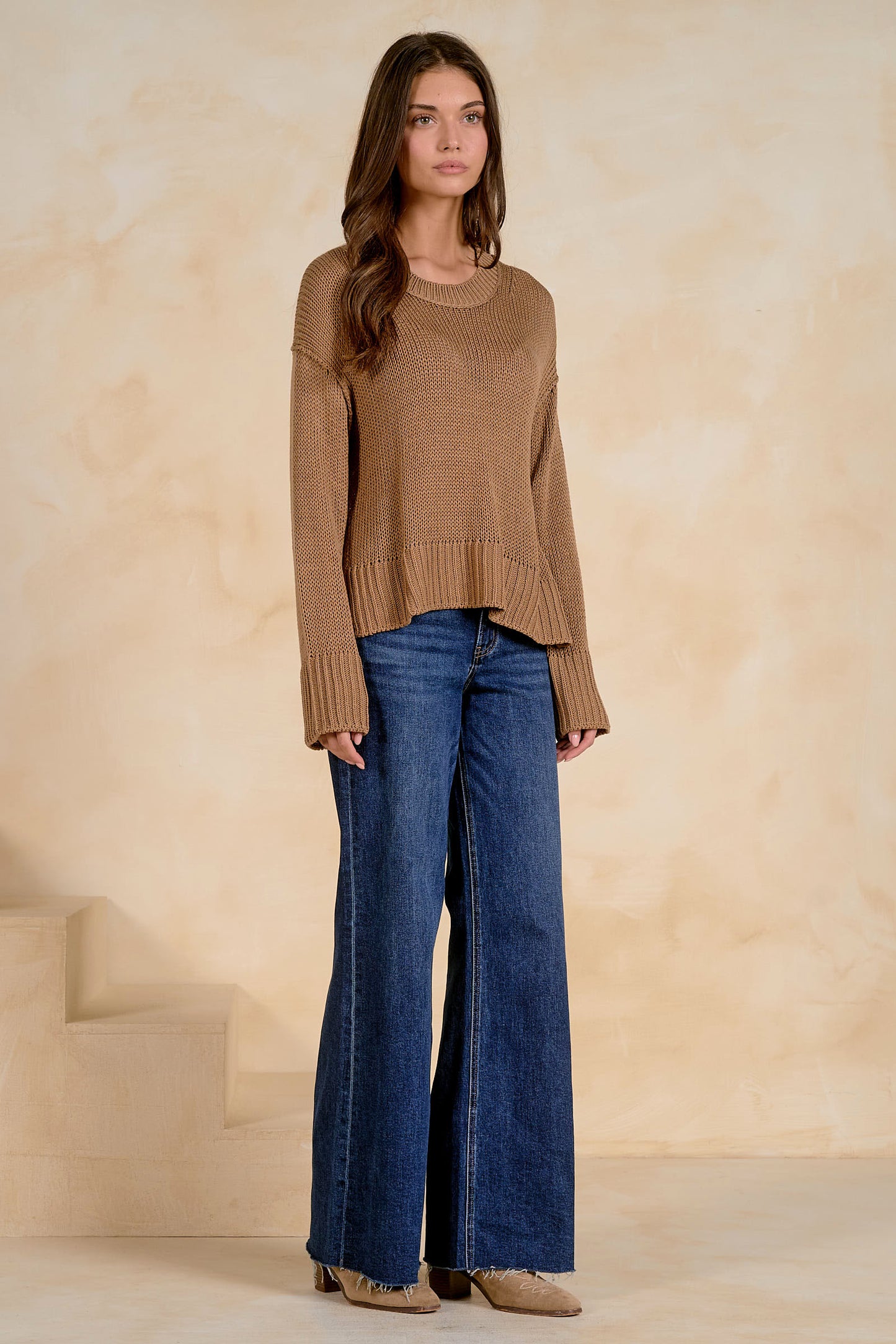 Open Knit Slouchy Sweater