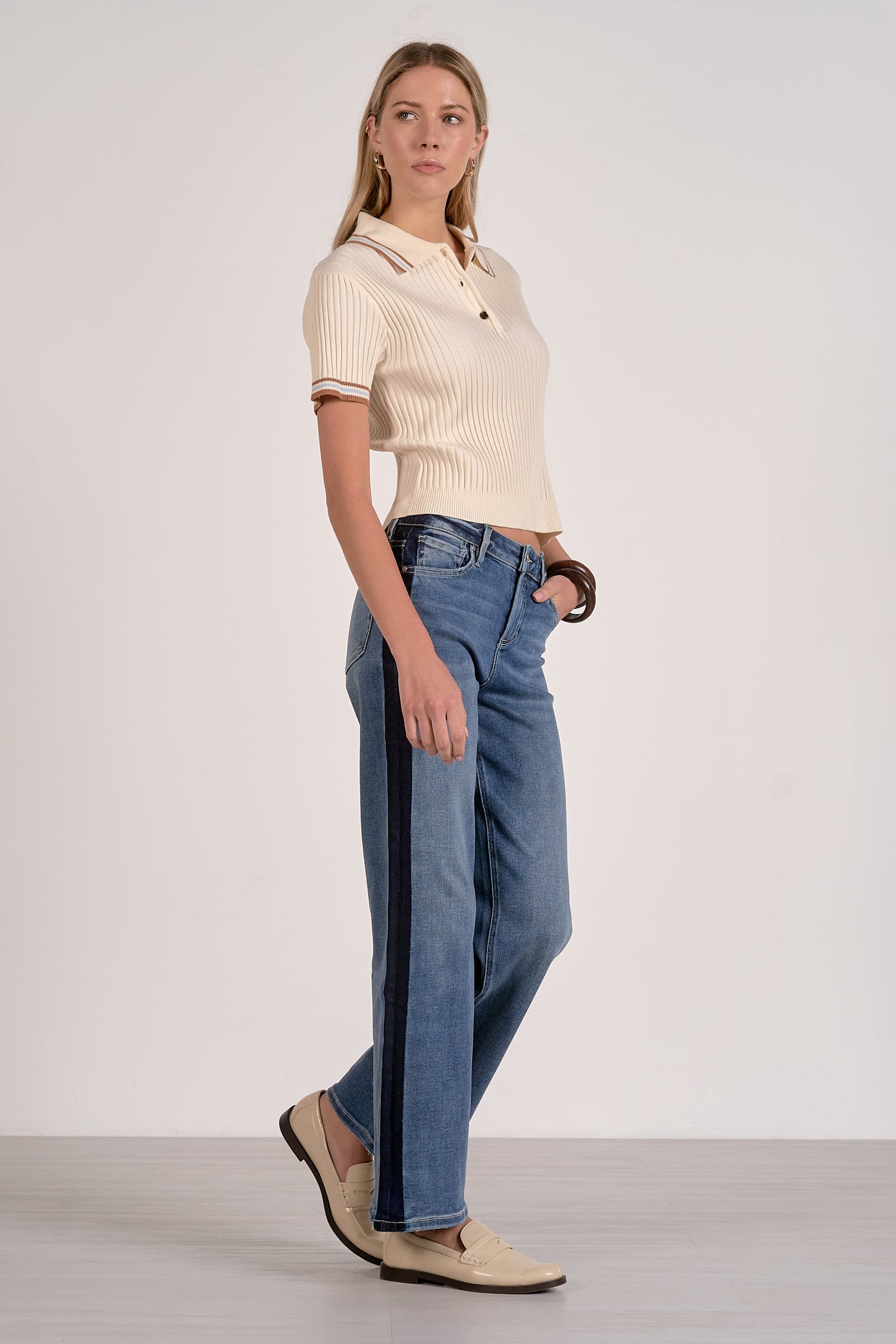 Ribbed Sweater Shirt