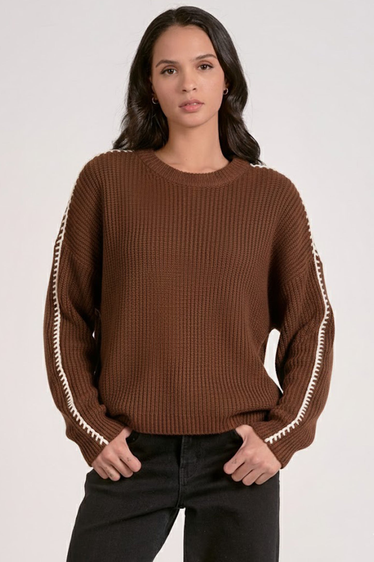 Ribbed Knit Blanket Sweater
