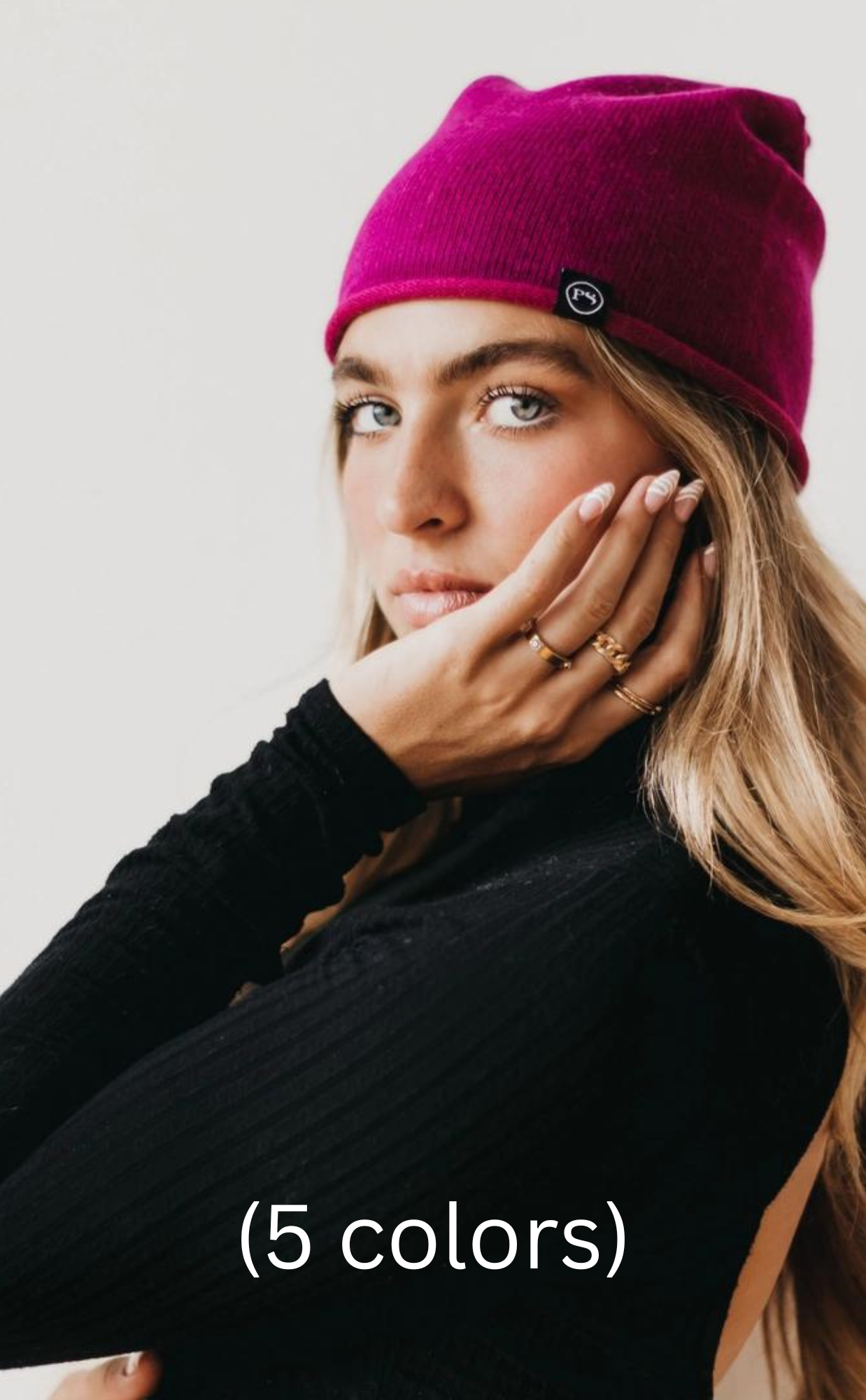 Rolled Edge Cashmere Beanie