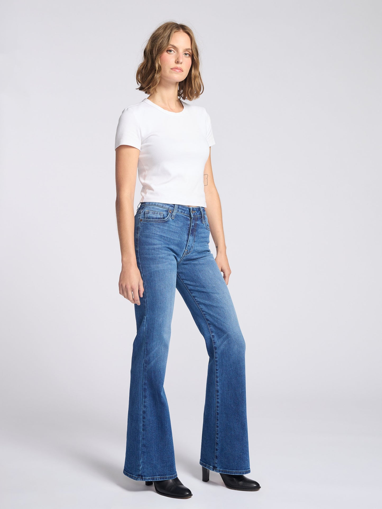 Georgia Wide Leg Flare Jean by LTJ