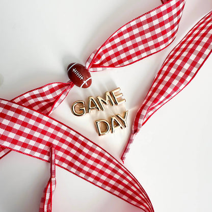 Game Day Gingham Sneaker Lace Charm Set