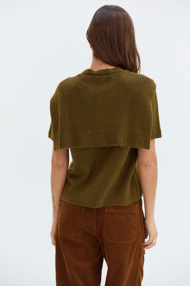 Remi Faux-Layered Knit Sweater