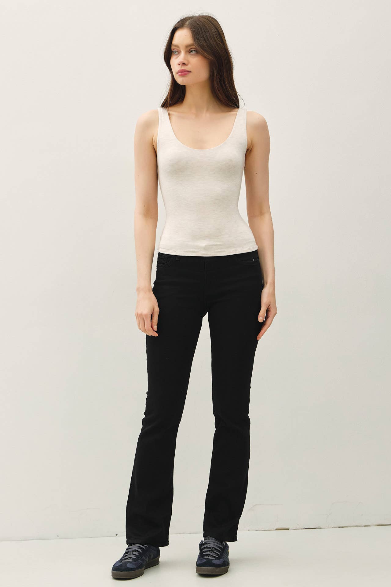 Double Lined Scoop Neck Tank