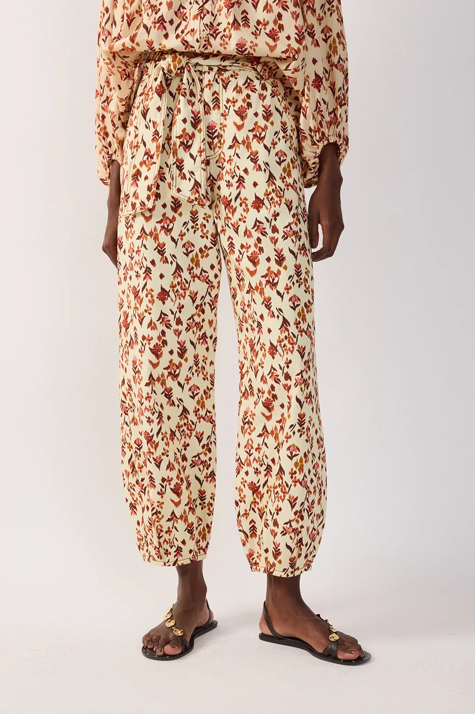 Jardim Ikat Twill Belted Pants
