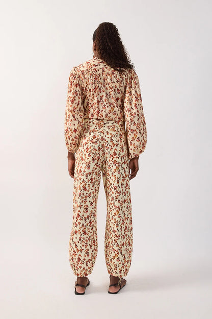 Jardim Ikat Twill Belted Pants