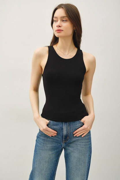 Double Lined Round Neck Tank