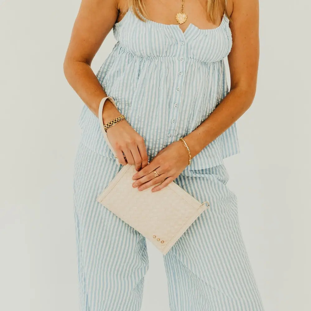 Veda Woven Crossbody and Clutch Bag