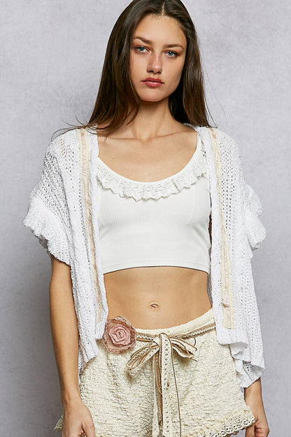 Multi-Strap Sculpted Rose Crochet Belt Choker