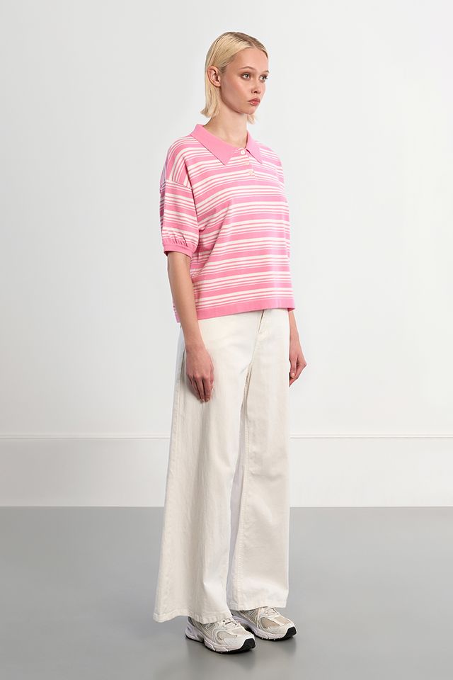 Retro Stripe Polo