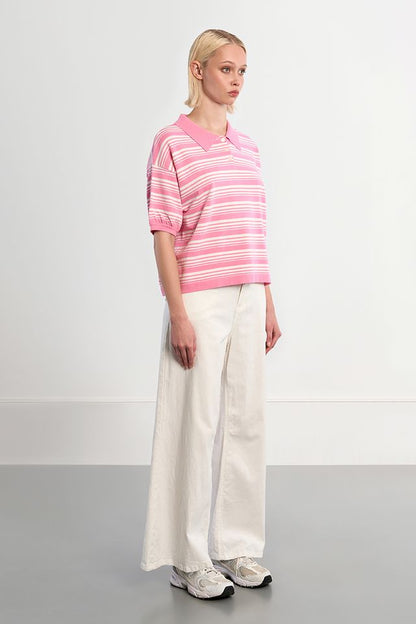 Retro Stripe Polo