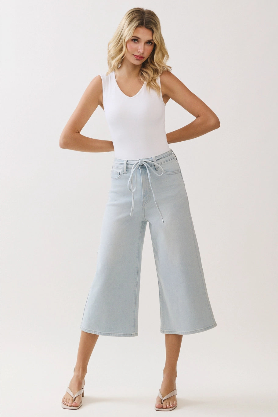 Gemma Gaucho Jeans With Tie Belt