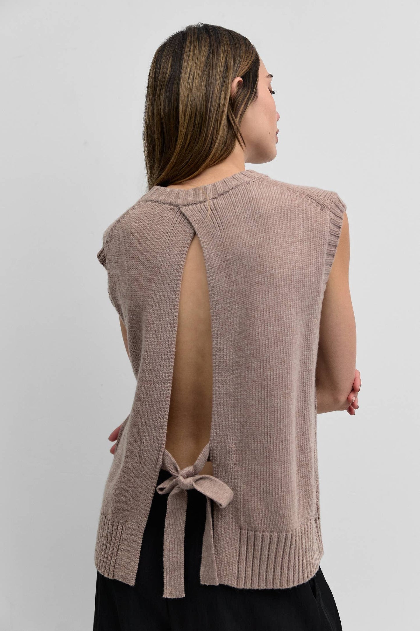 The Merritt Vest | Tie Back Knit Vest