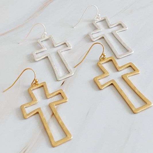 Cross Dangle Earrings