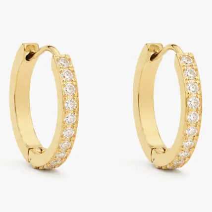 Jay Pavé Huggie Earrings
