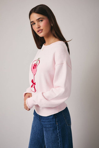 Heart Martini Graphic Sweater