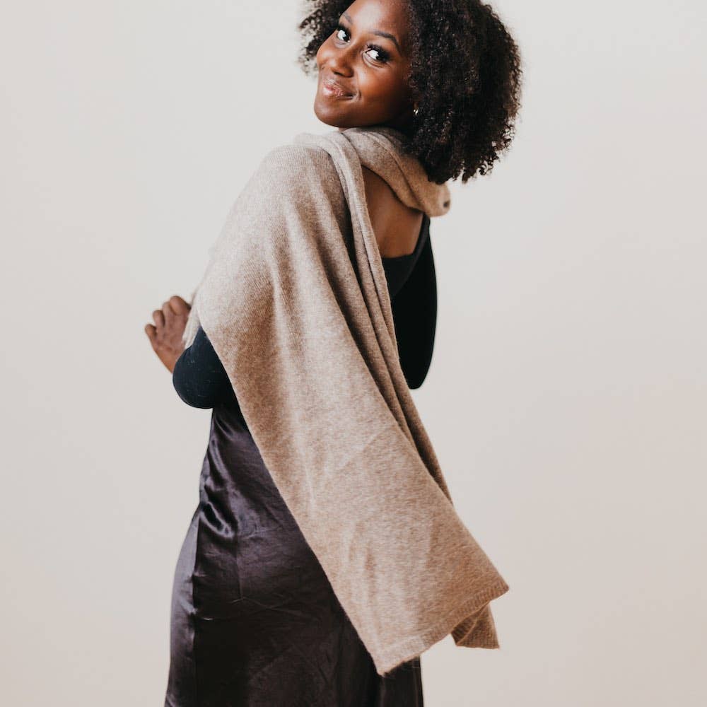 Cassidy Cashmere Wrap and Beanie Set