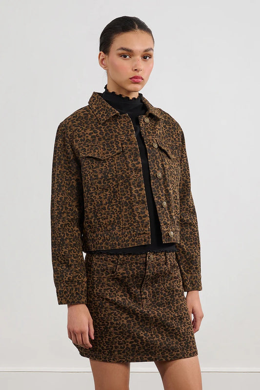 Leopard Jean Jacket