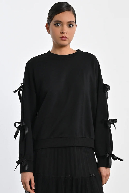Bow Sleeve Sweatshirt