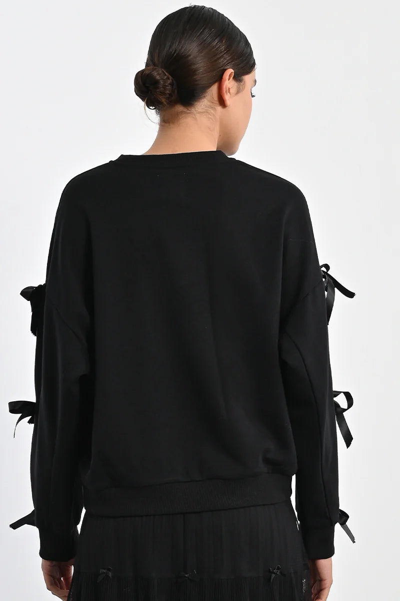 Bow Sleeve Sweatshirt