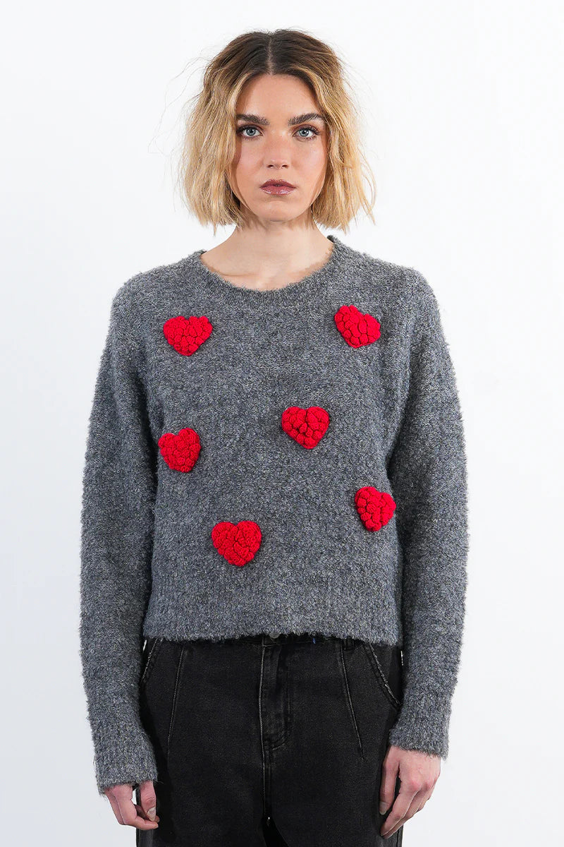 Crochet Heart Sweater