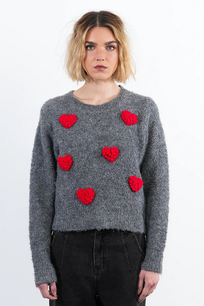 Crochet Heart Sweater