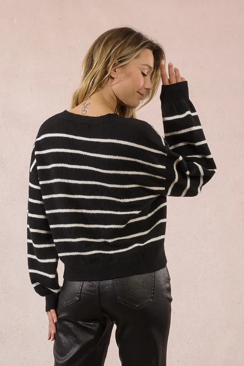 Stripe Heart Sweater