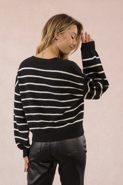 Stripe Heart Sweater