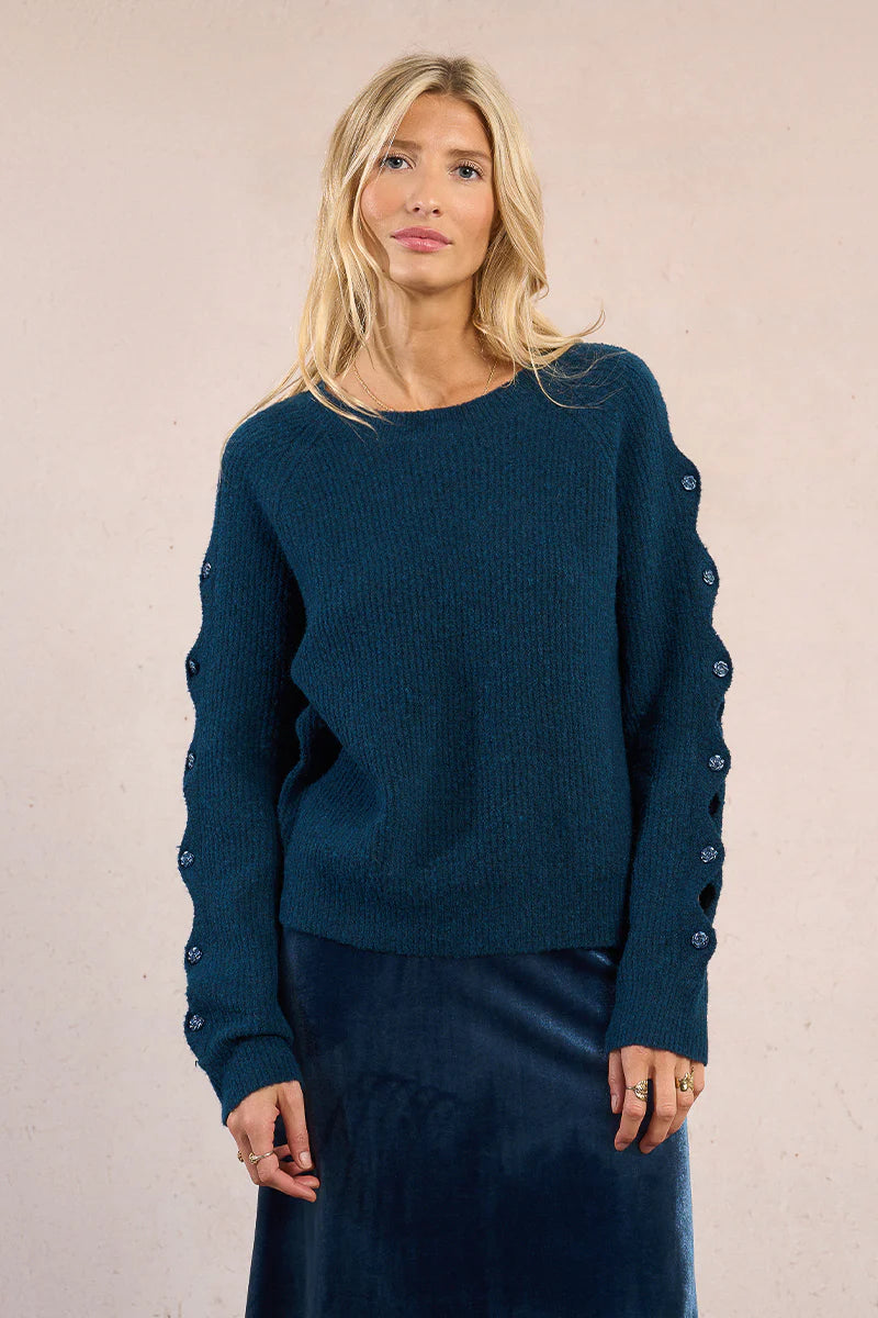 Button Sleeve Sweater