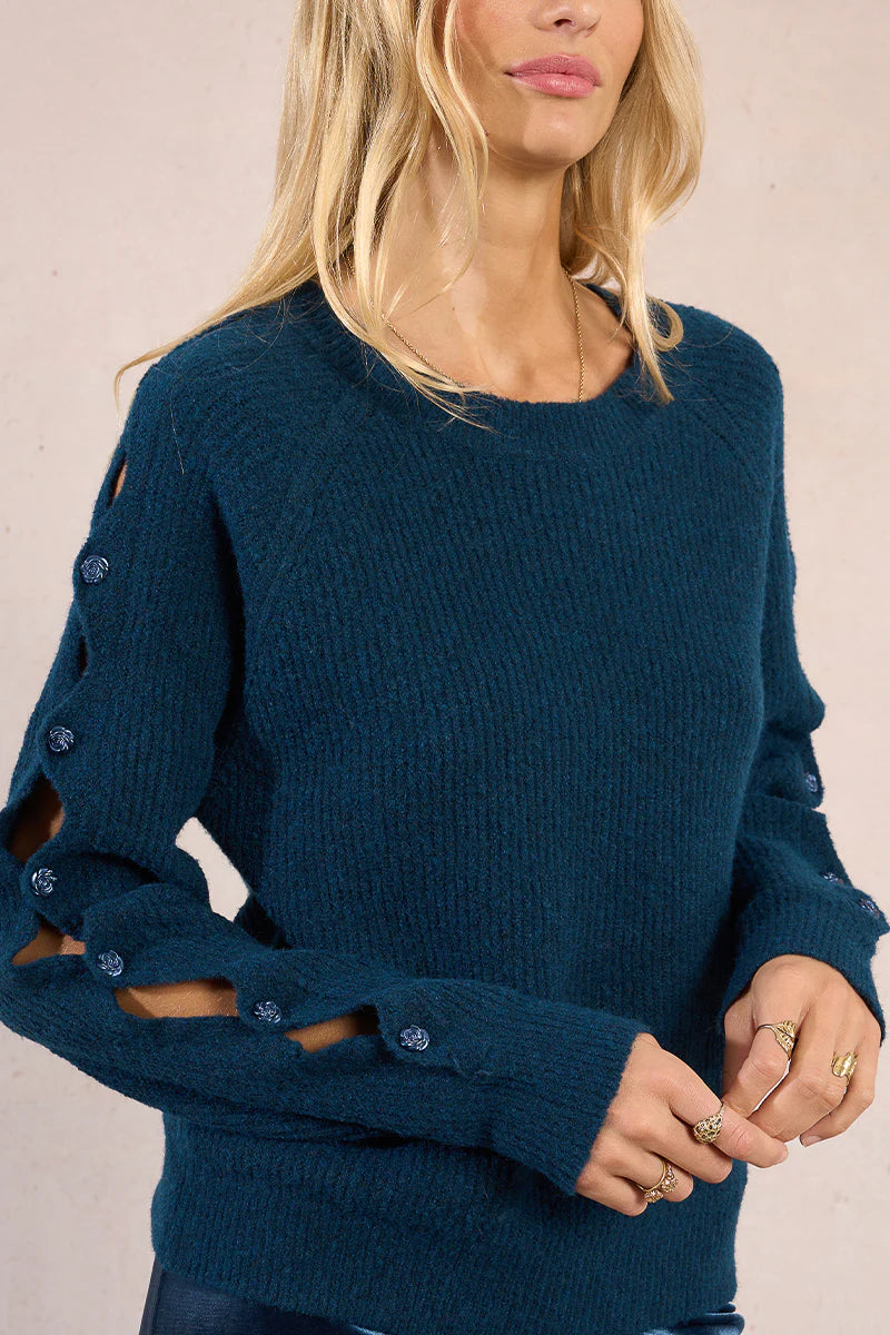 Button Sleeve Sweater