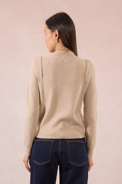 Button Shoulder Sweater