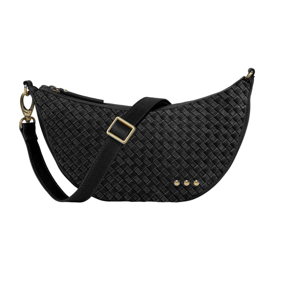 Paige Structured Suede Woven Crossbody