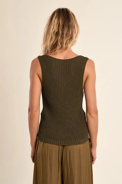 Knit V-Neck Tank Top