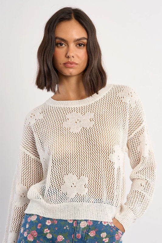 Daisy Openwork Sweater