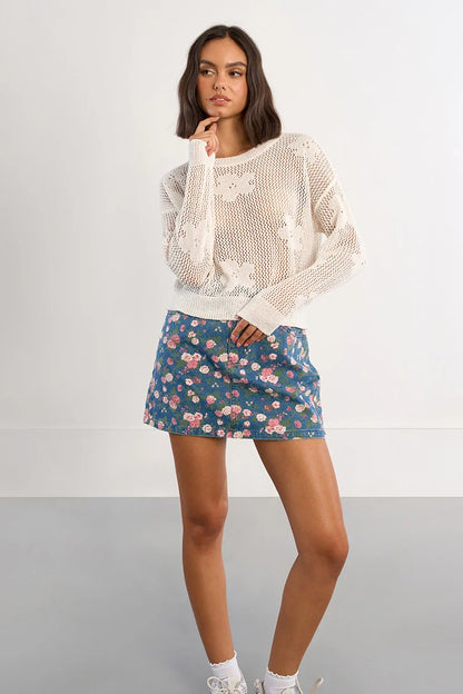 Daisy Openwork Sweater