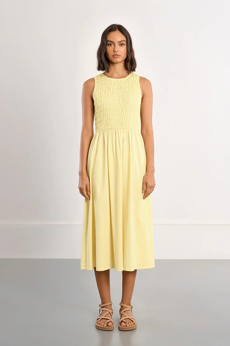 Smocked Top Midi Dress