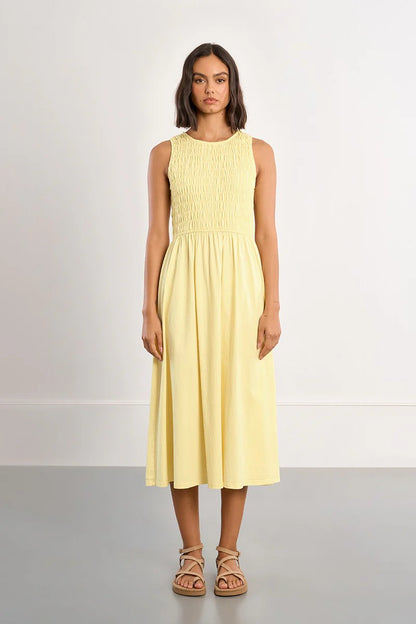 Smocked Top Midi Dress